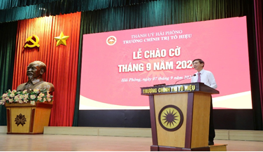 Trường Chính trị Tô Hiệu tổ chức Lễ chào cờ và sinh hoạt chuyên đề tháng 9/2026
